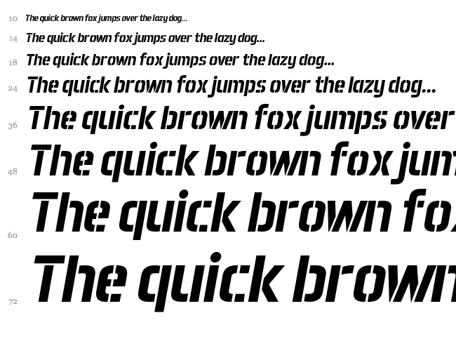 Aero Matics Stencil font waterfall